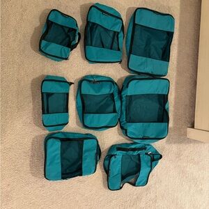 Teal Travel Bag Set